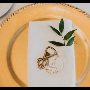 Brushed gold leaf bottle openers (75)